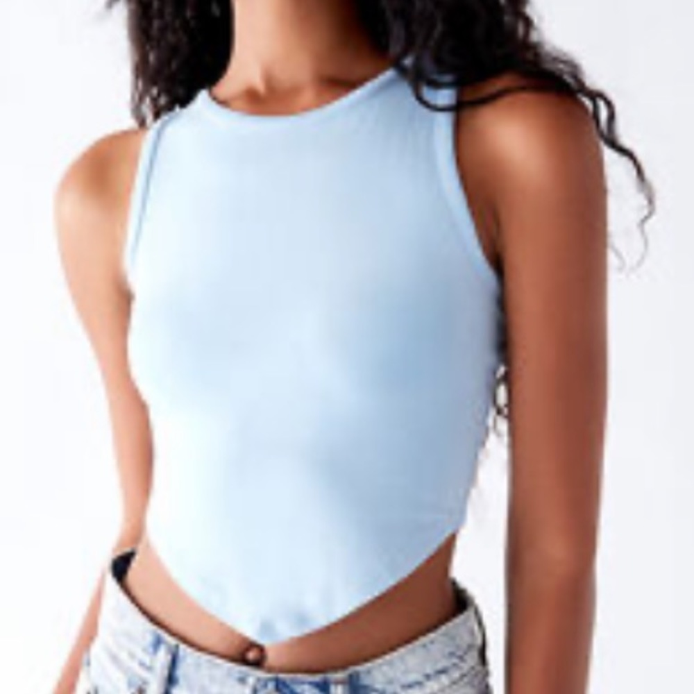 PacSun light blue bandana tank